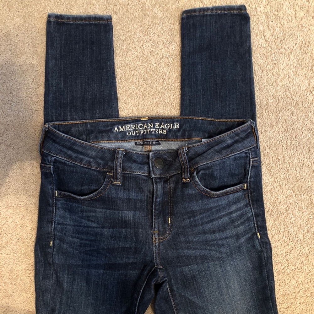dark denim skinny jeans